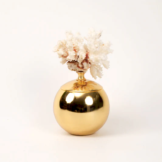 Doğal Mercanlı İkili Küre Gold