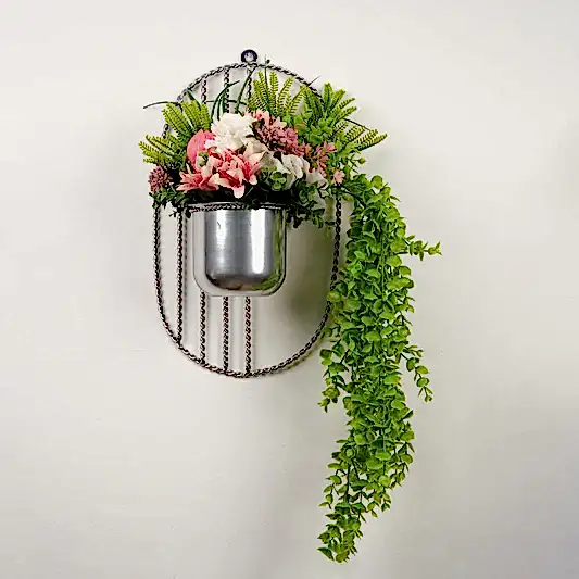 Yapay Çiçekli Burgulu Ferforje No:5