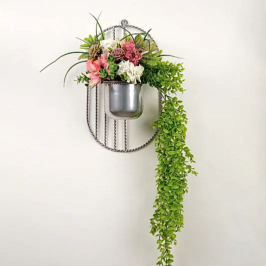 Yapay Çiçekli Burgulu Ferforje No:8