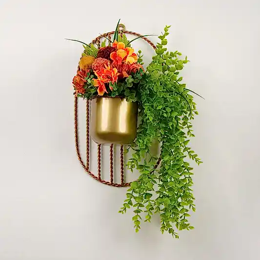 Yapay Çiçekli Burgulu Ferforje No:9