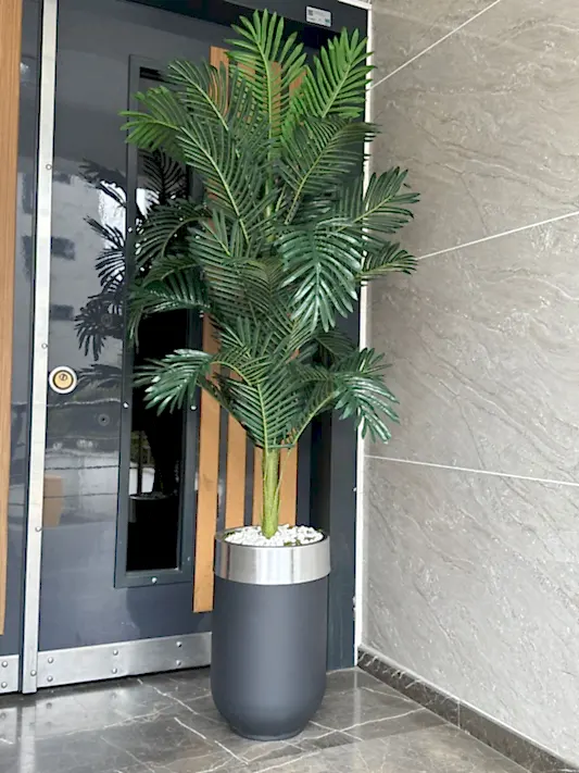 Siyah Davul Saksı Gümüş Şeritli Arekalı No:2